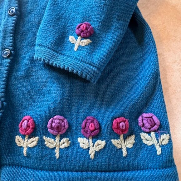 Vintage GYMBOREE Autumn Florals Sweater Leggings rainbow tag sz S 2 - 3 yrs - Picture 7 of 10